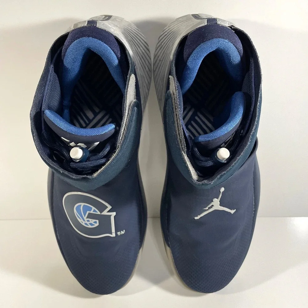 Nike Mens Size 9 Jordan Why Not Zer0.1 Georgetown Navy/Grey/White AA2510-406